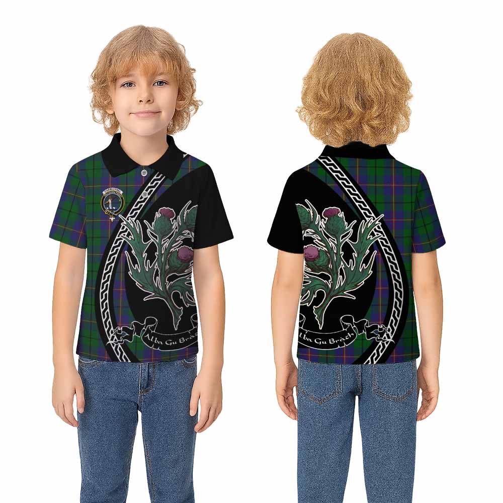 Carmichael Family Crest Tartan Kid Polo Shirt Alba Thistle Inspired - Tartan Vibes Clothing