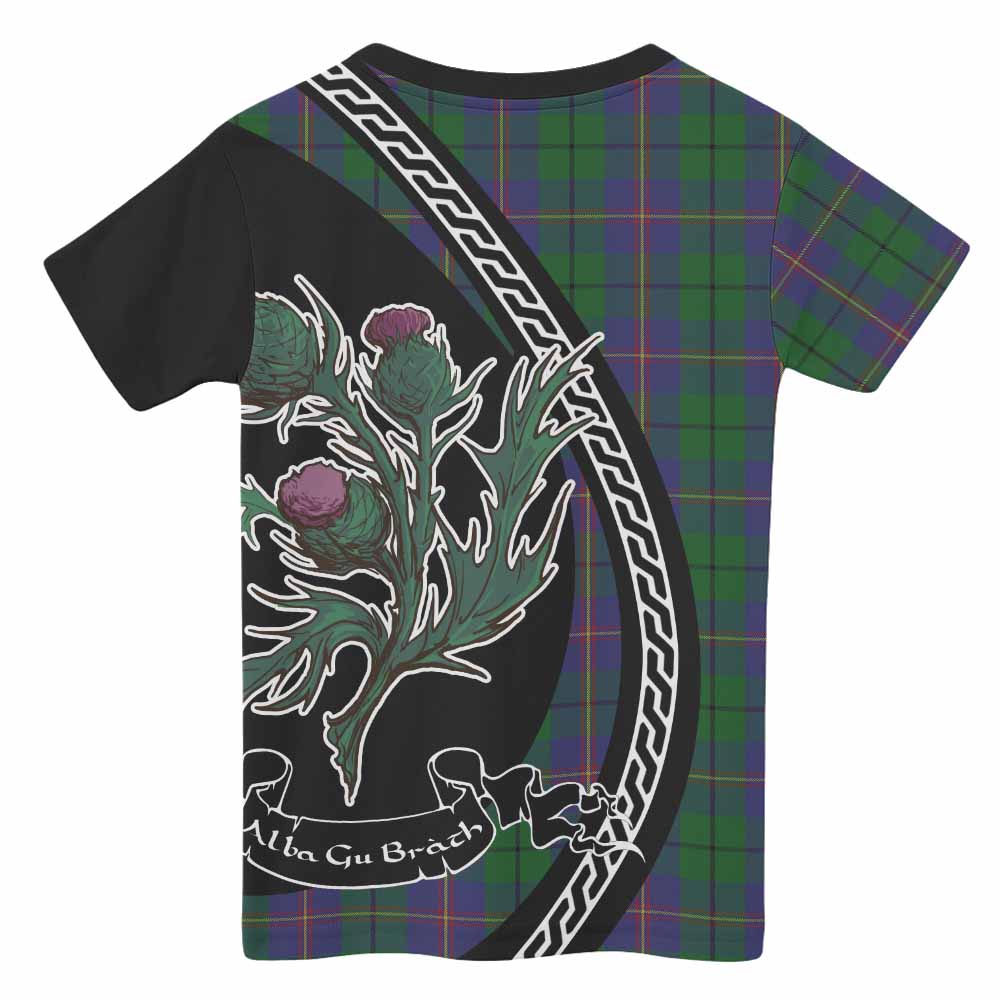 Carmichael Family Crest Tartan Kid T-shirt Alba Thistle Inspired - Tartan Vibes Clothing