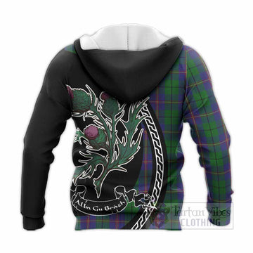 Carmichael Family Crest Tartan Knitted Hoodie Alba Thistle Inspired - Tartan Vibes Clothing