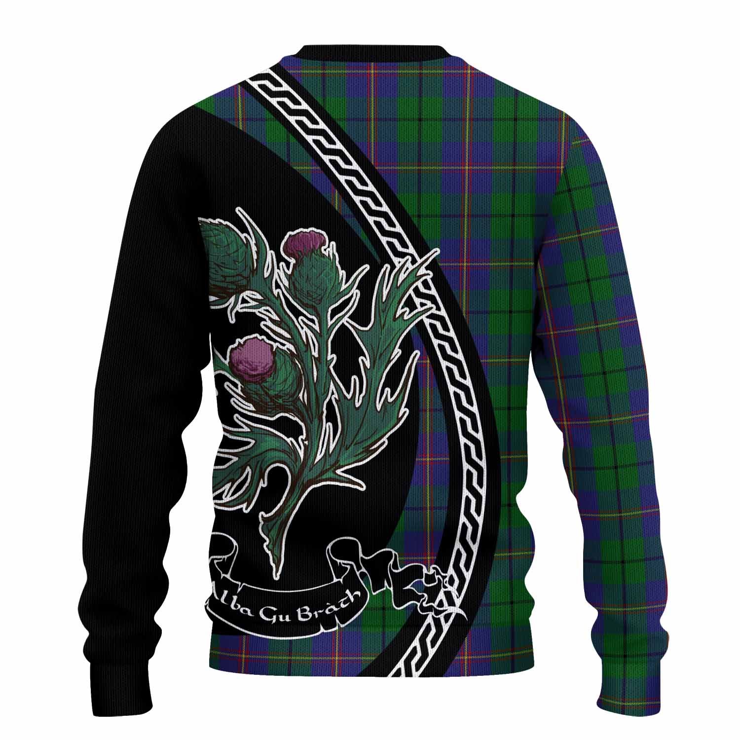 Carmichael Family Crest Tartan Knitted Sweater Alba Thistle Inspired - Tartan Vibes Clothing
