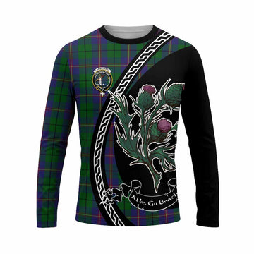 Carmichael Family Crest Tartan Long Sleeve T-Shirt Alba Thistle Inspired - Tartan Vibes Clothing