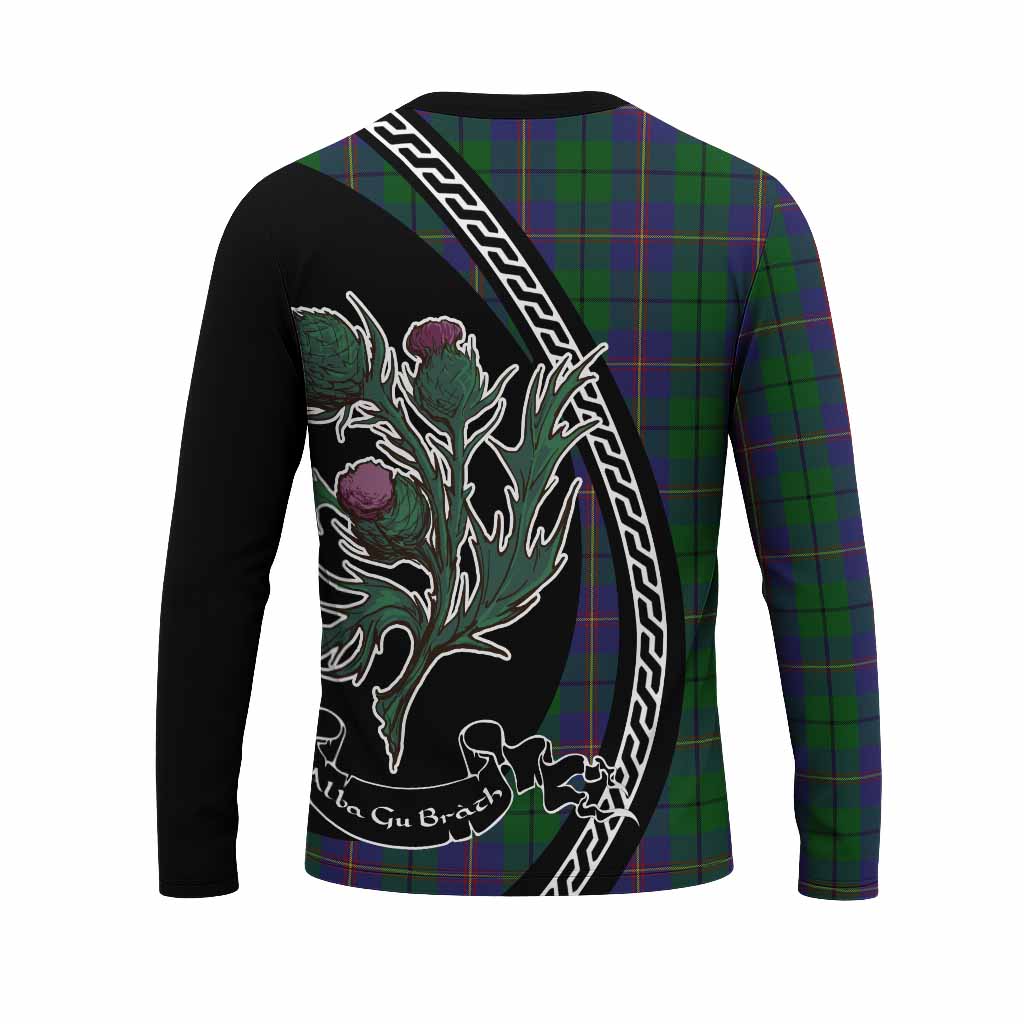 Carmichael Family Crest Tartan Long Sleeve T-Shirt Alba Thistle Inspired - Tartan Vibes Clothing