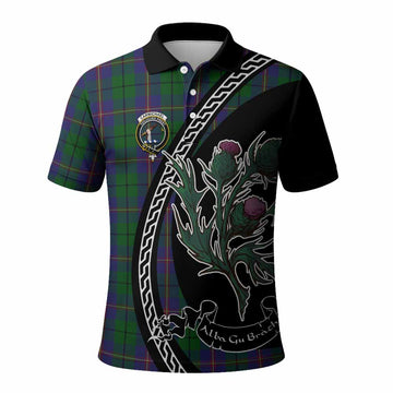 Carmichael Family Crest Tartan Polo Shirt Alba Thistle Inspired - Tartan Vibes Clothing