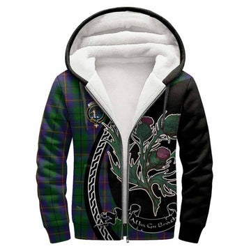 Carmichael Family Crest Tartan Sherpa Hoodie Alba Thistle Inspired - Tartan Vibes Clothing