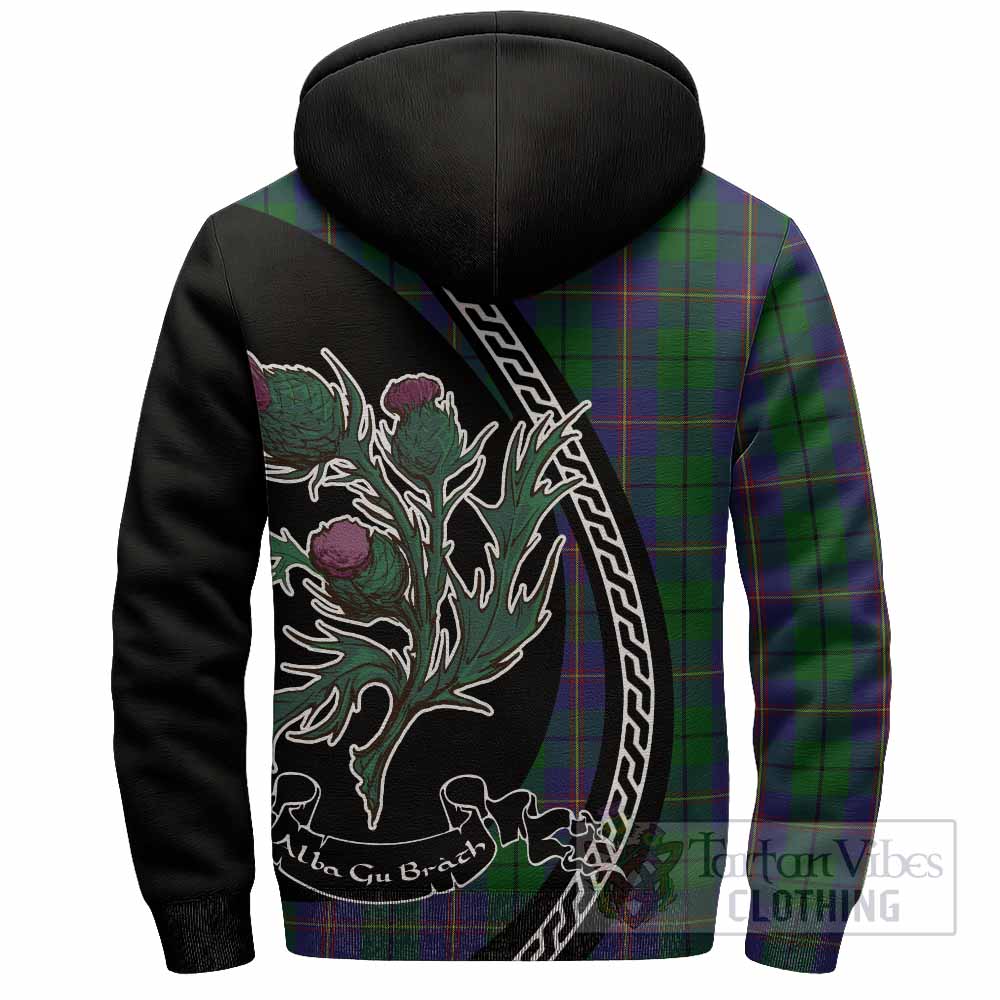 Carmichael Family Crest Tartan Sherpa Hoodie Alba Thistle Inspired - Tartan Vibes Clothing