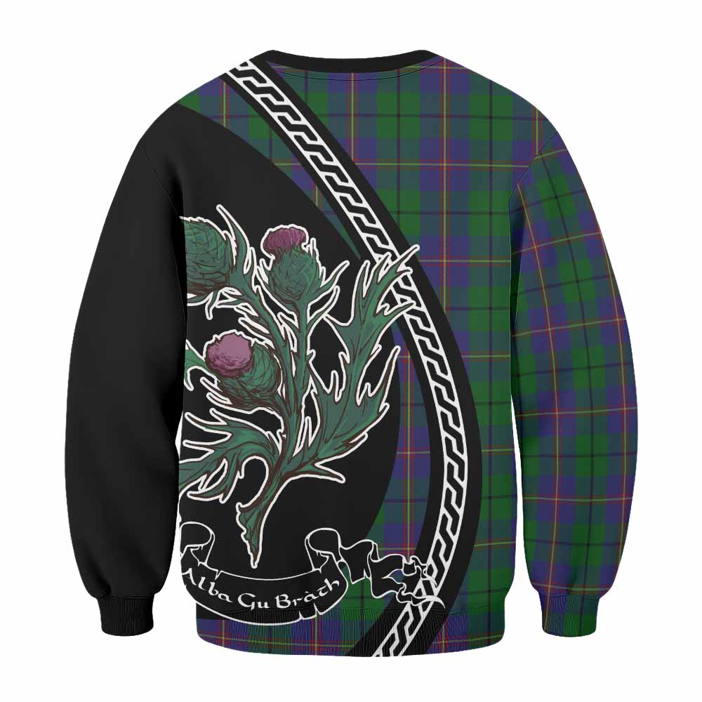 Carmichael Family Crest Tartan Sweatshirt Alba Thistle Inspired - Tartan Vibes Clothing