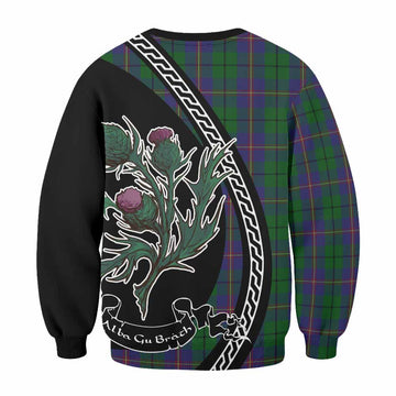 Carmichael Family Crest Tartan Sweatshirt Alba Thistle Inspired - Tartan Vibes Clothing