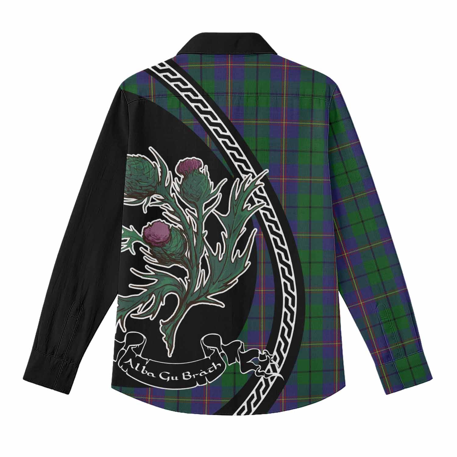 Carmichael Family Crest Tartan Women Casual Shirt Alba Thistle Inspired - Tartan Vibes Clothing