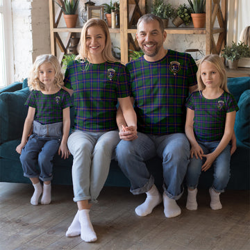 Carmichael Modern Tartan T-Shirt with Family Crest