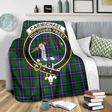 Carmichael Modern Tartan Blanket with Family Crest