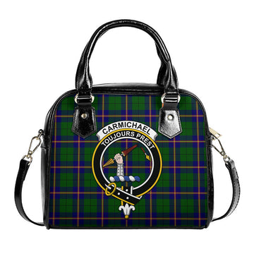 Carmichael Modern Tartan Shoulder Handbags with Family Crest