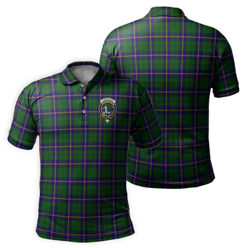 Carmichael Modern Tartan Men's Polo Shirt with Family Crest