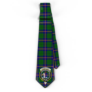 Carmichael Modern Tartan Classic Necktie with Family Crest