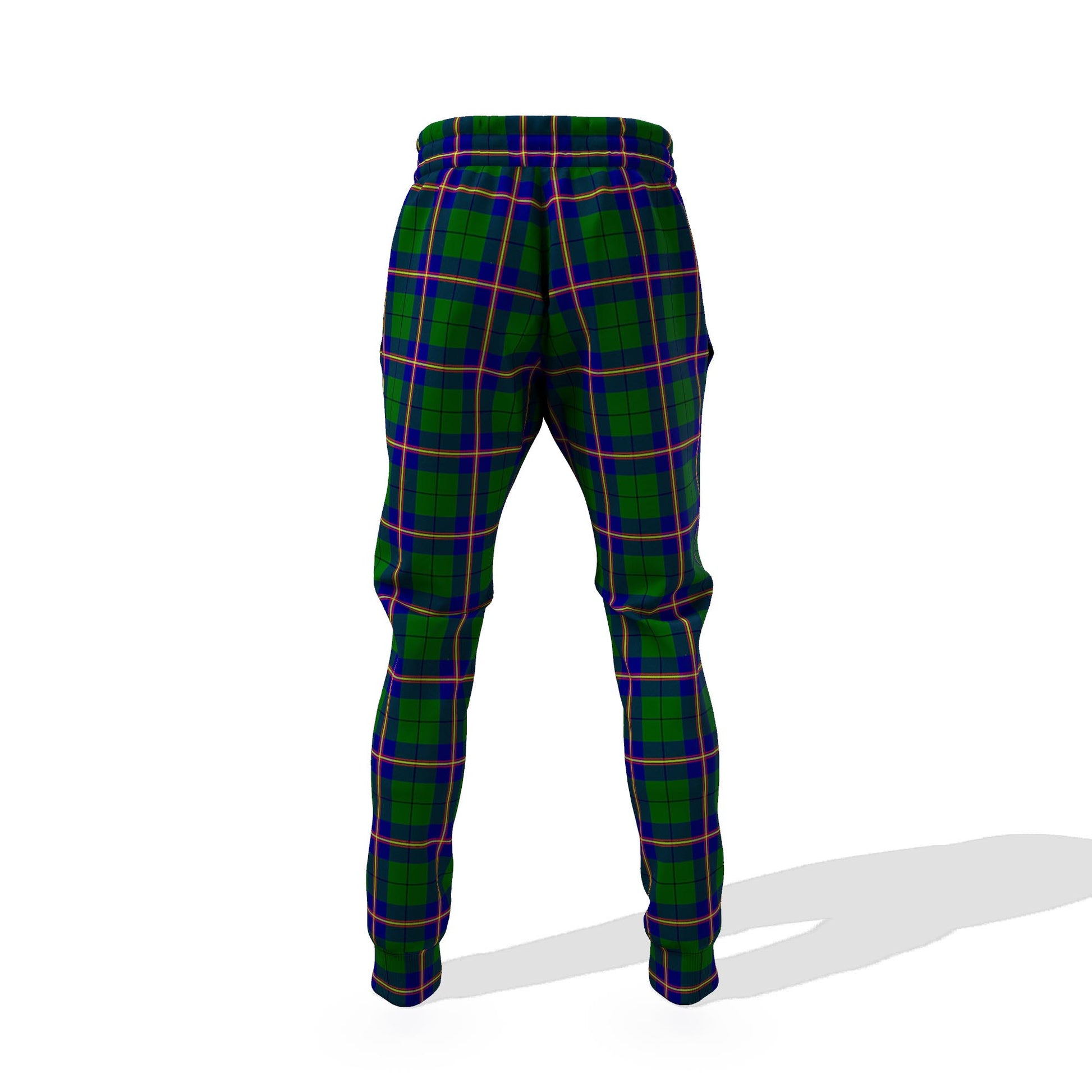 Carmichael Modern Tartan Joggers Pants with Family Crest - Tartanvibesclothing