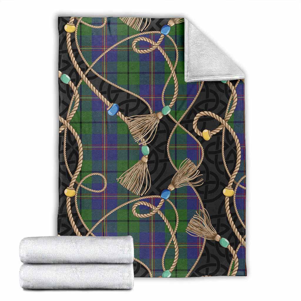 Carmichael Scottish Tartan Twisted Ropes Stylized Blanket X-Large 59 x 79 inches 150 x 200 cm - Tartan Vibes Clothing