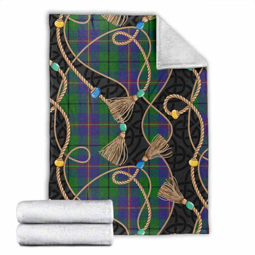 Carmichael Scottish Tartan Twisted Ropes Stylized Blanket X-Large 59 x 79 inches 150 x 200 cm - Tartan Vibes Clothing