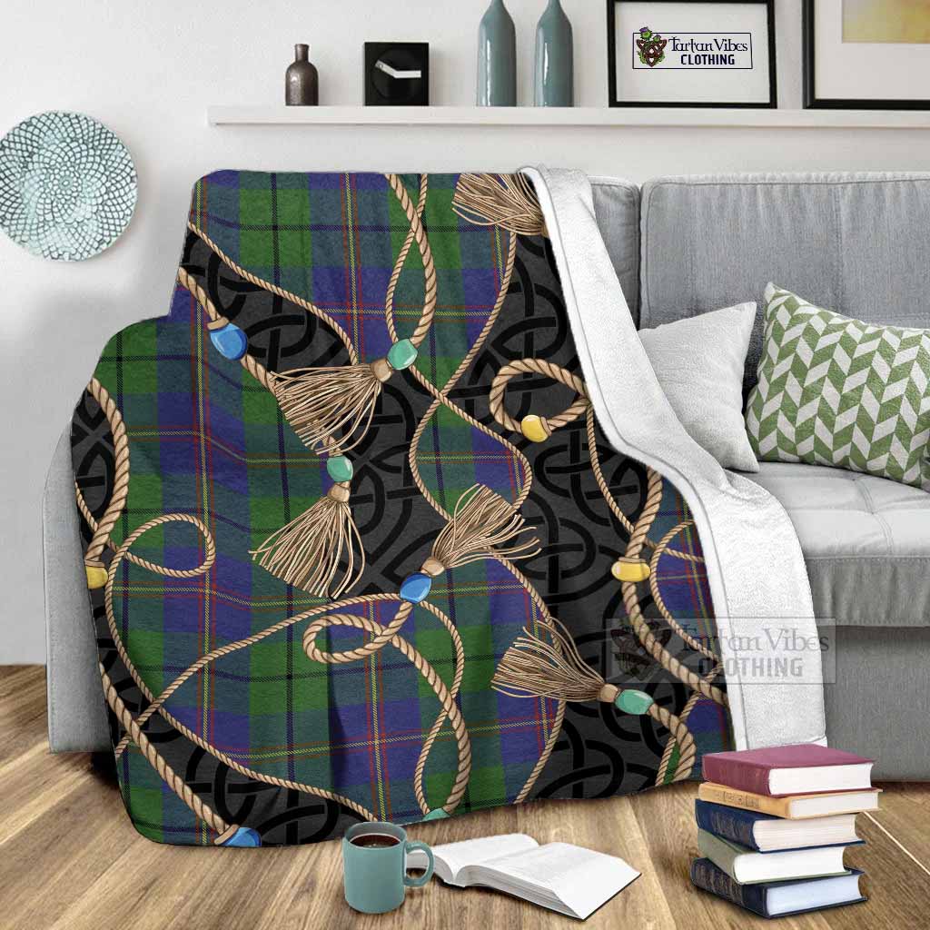 Carmichael Scottish Tartan Twisted Ropes Stylized Blanket - Tartan Vibes Clothing