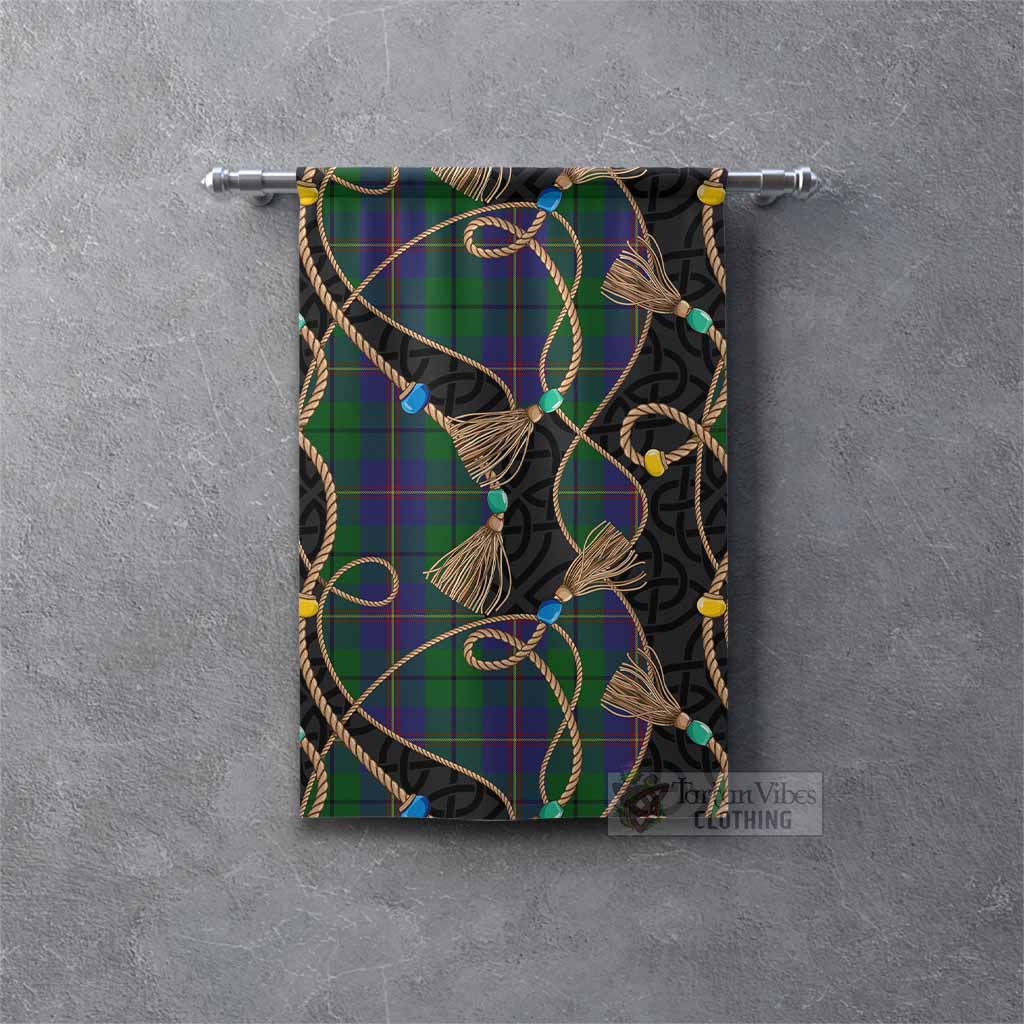Carmichael Scottish Tartan Twisted Ropes Stylized Gonfalon Rectangle - Tartan Vibes Clothing
