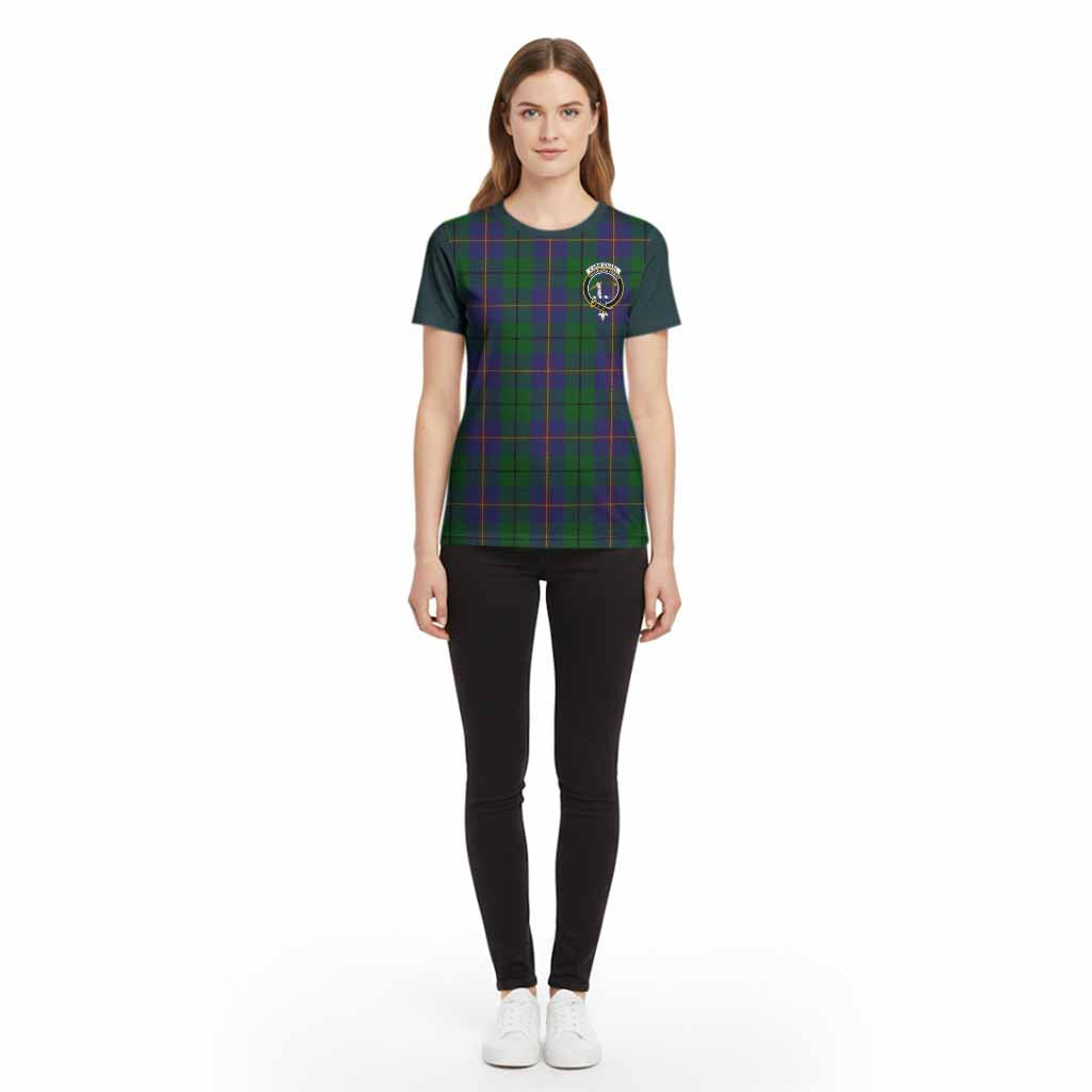 Carmichael Tartan Accent Cotton T-shirt with Family Crest