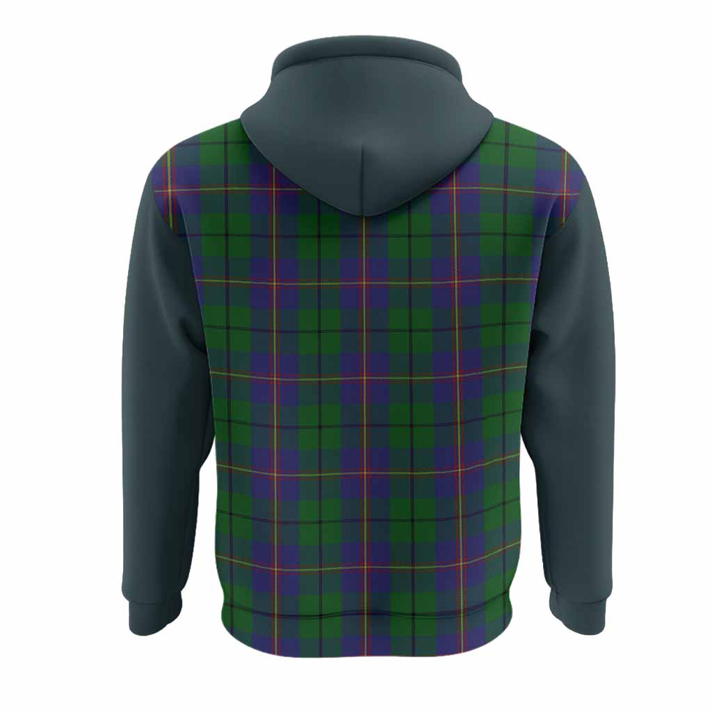 Carmichael Tartan Accent Hoodie with Family Crest