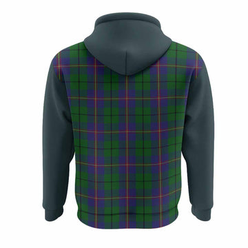 Carmichael Tartan Accent Hoodie with Family Crest