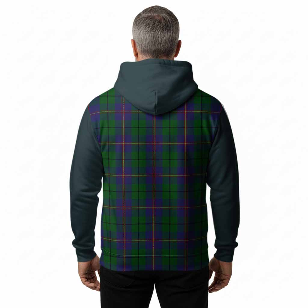 Carmichael Tartan Accent Hoodie with Family Crest