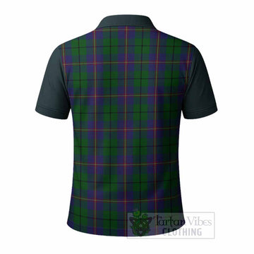 Carmichael Tartan Accent Polo Shirt with Family Crest