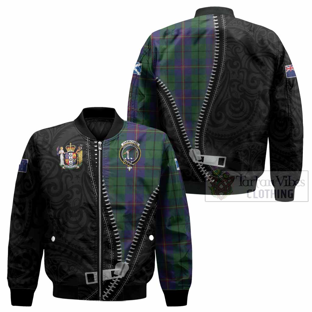Carmichael Tartan Bomber Jacket New Zealand Pattern Unique Zipper Stylized