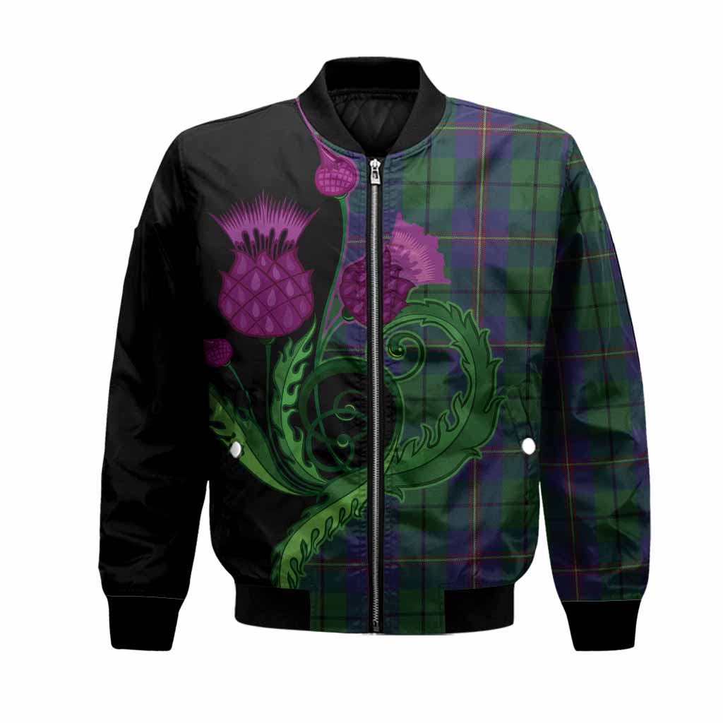 Carmichael Tartan Bomber Jacket Traditional Scottish Thistle