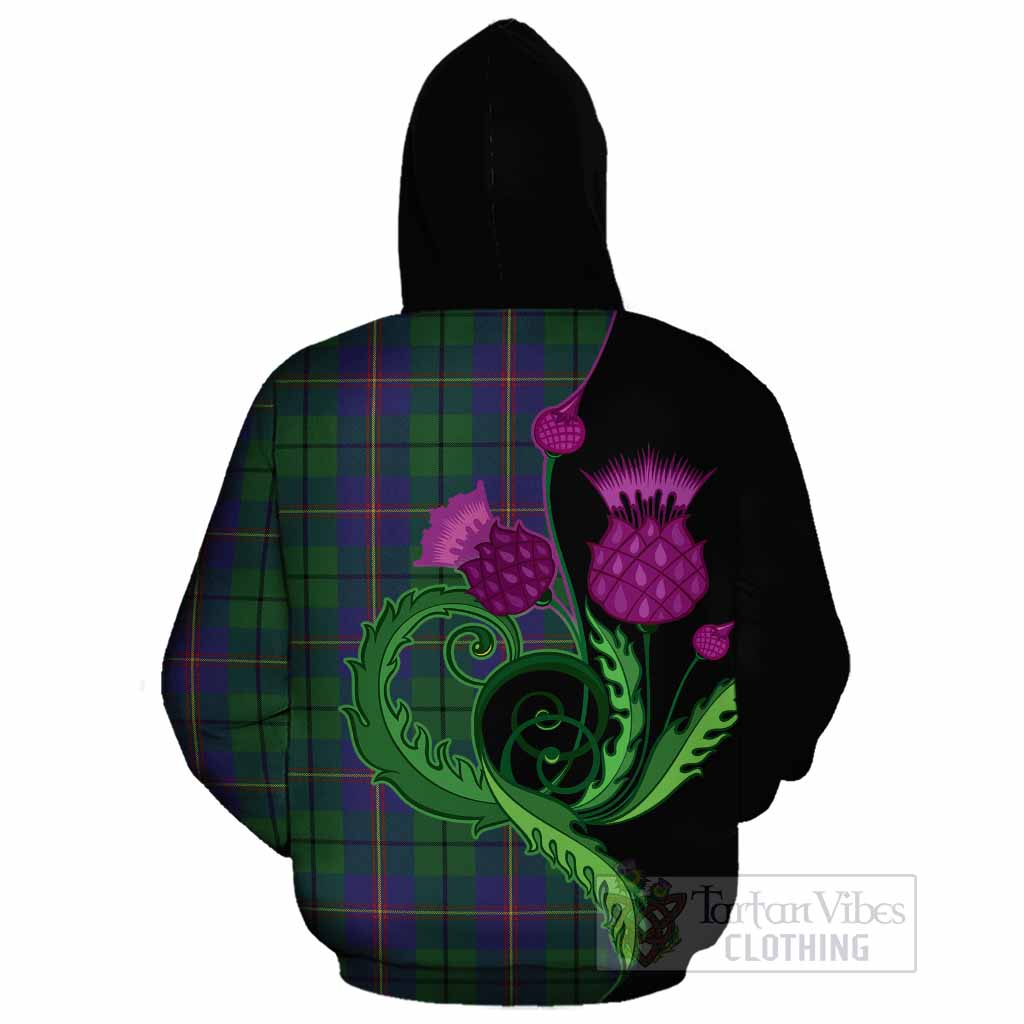 Carmichael Tartan Cotton Hoodie Traditional Scottish Thistle