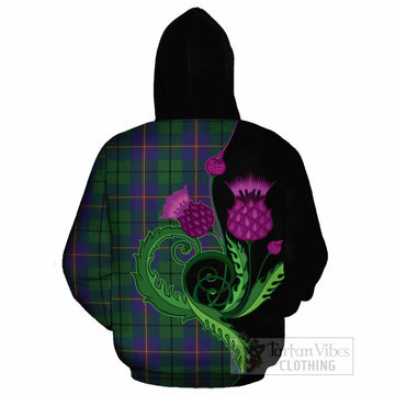 Carmichael Tartan Cotton Hoodie Traditional Scottish Thistle