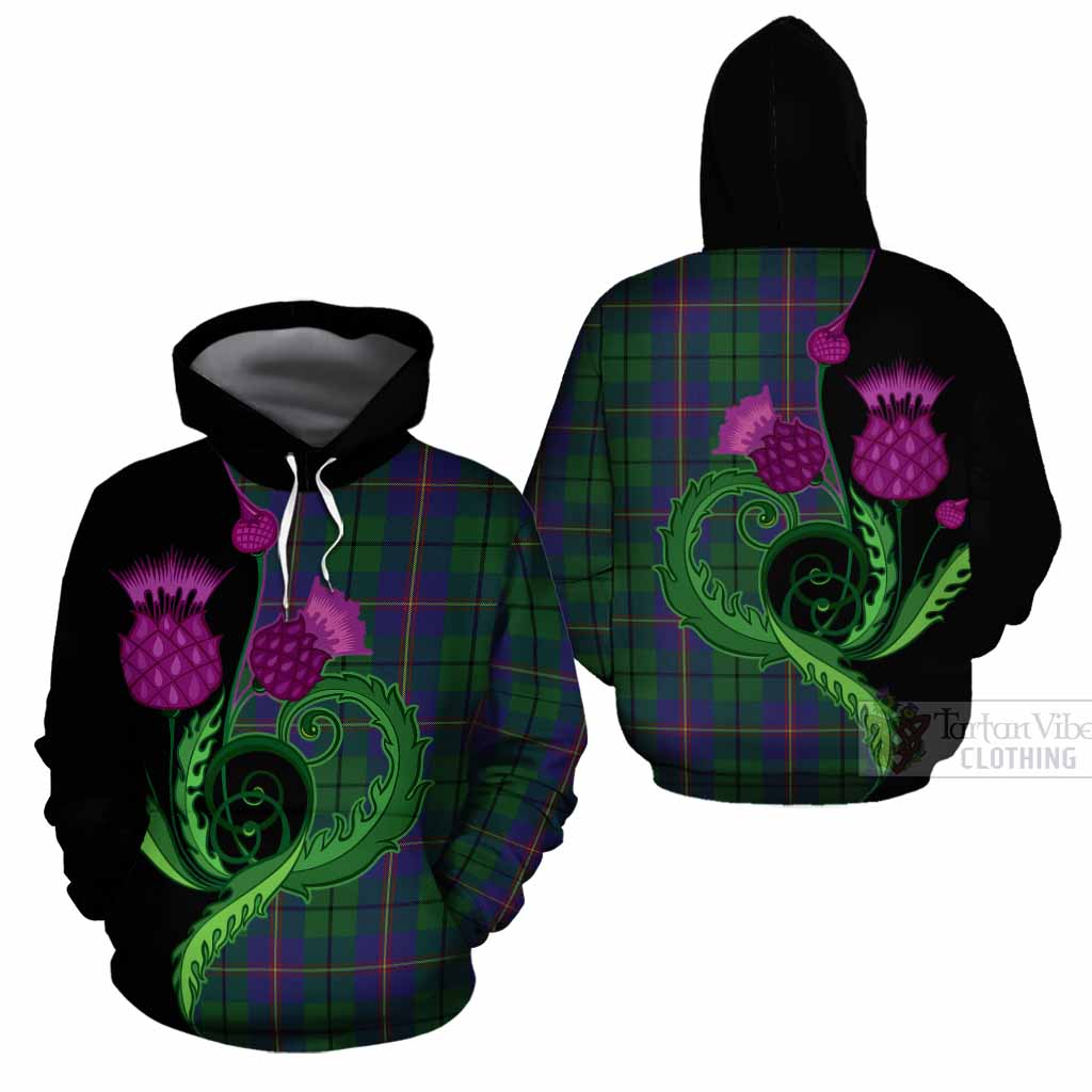 Carmichael Tartan Cotton Hoodie Traditional Scottish Thistle