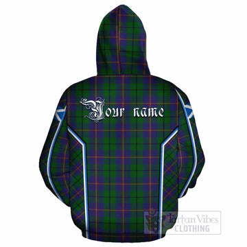 Carmichael Tartan Crest Cotton Hoodie Scotland Coat of Arm Flag Style - Tartan Vibes Clothing