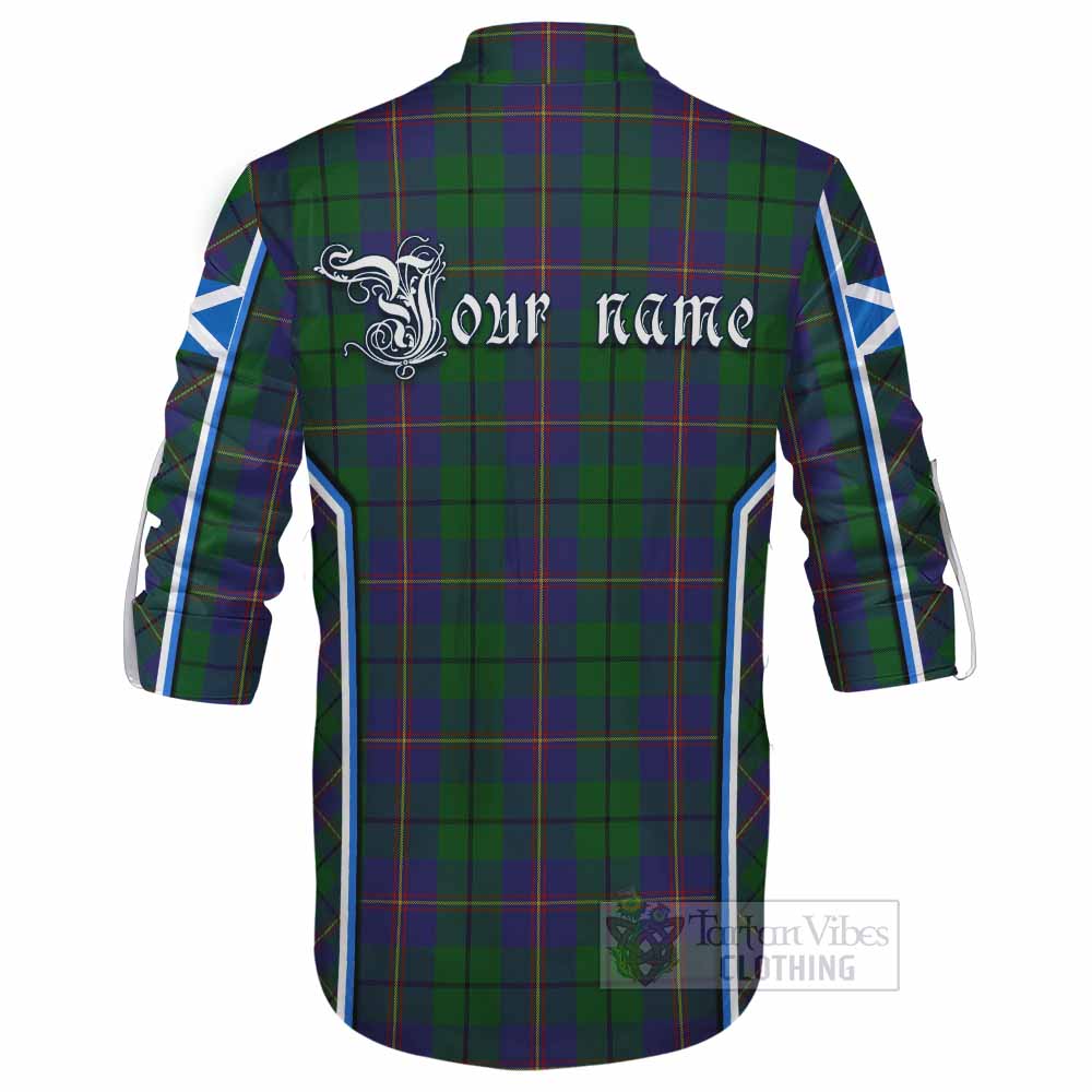Carmichael Tartan Crest Ghillie Kilt Shirt Scotland Coat of Arm Flag Style - Tartan Vibes Clothing