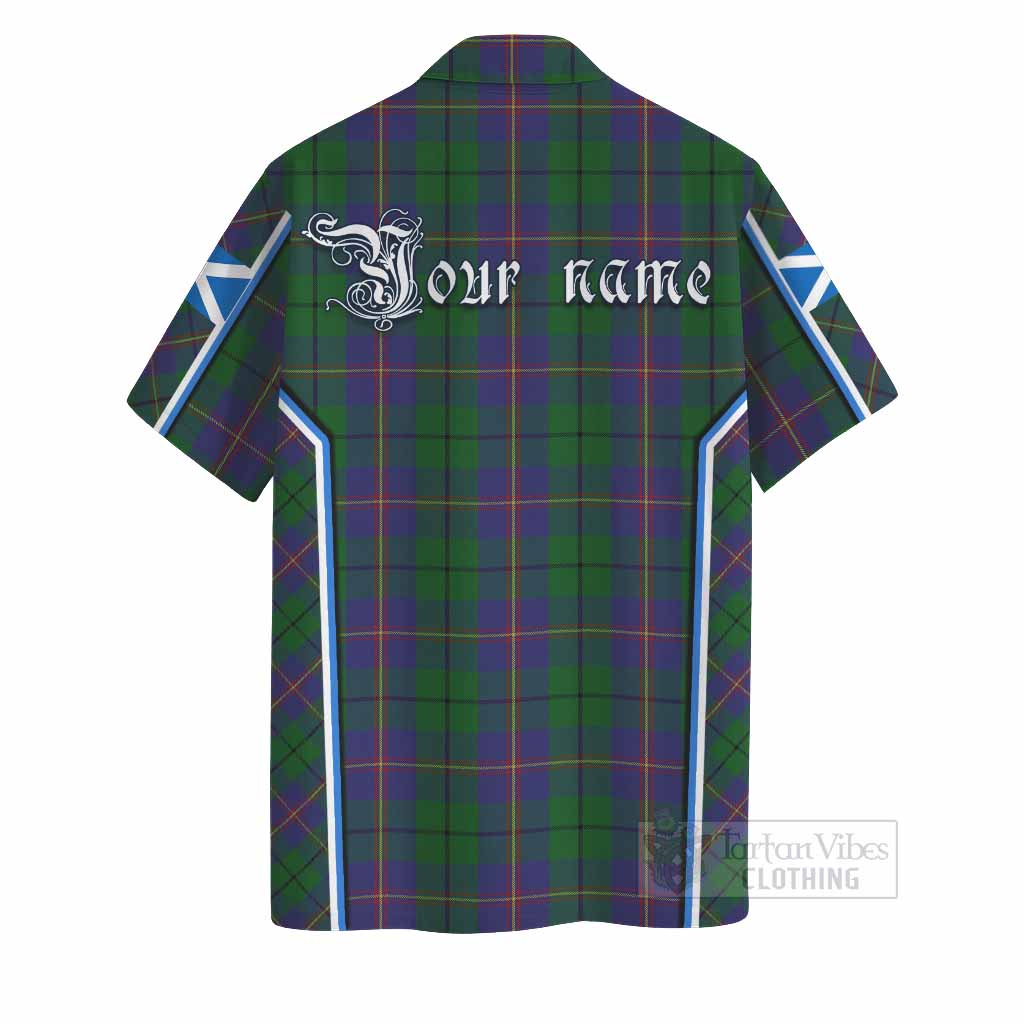 Carmichael Tartan Crest Hawaiian Shirt Scotland Coat of Arm Flag Style - Tartan Vibes Clothing