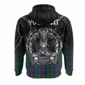 Carmichael Tartan Crest Hoodie Celtic Odin's Raven Legacy