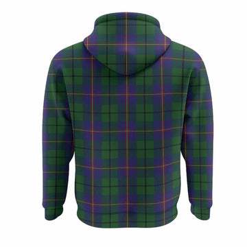 Carmichael Tartan Crest Hoodie Ferocious Lion Style