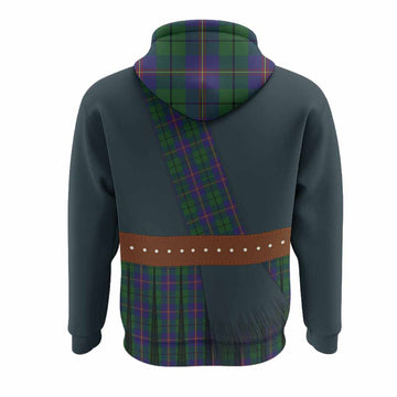 Carmichael Tartan Crest Hoodie Kilt Costume Style