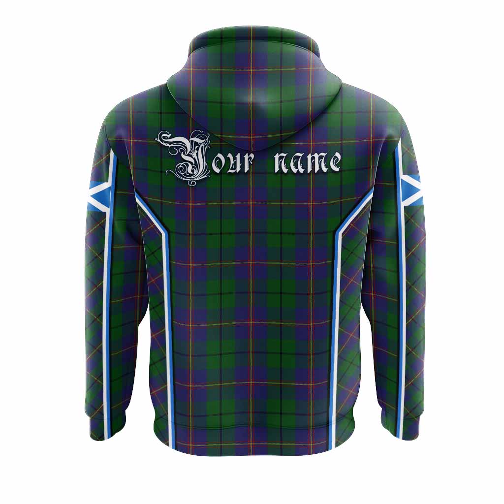Carmichael Tartan Crest Hoodie Scotland Coat of Arm Flag Style - Tartan Vibes Clothing
