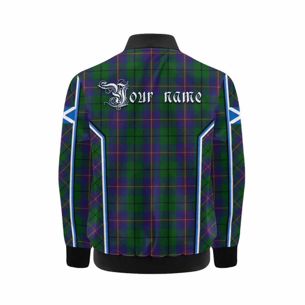 Carmichael Tartan Crest Kid Bomber Jacket Scotland Coat of Arm Flag Style - Tartan Vibes Clothing