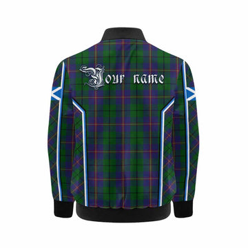 Carmichael Tartan Crest Kid Bomber Jacket Scotland Coat of Arm Flag Style - Tartan Vibes Clothing