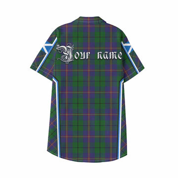 Carmichael Tartan Crest Kid Hawaiian Shirt Scotland Coat of Arm Flag Style - Tartan Vibes Clothing