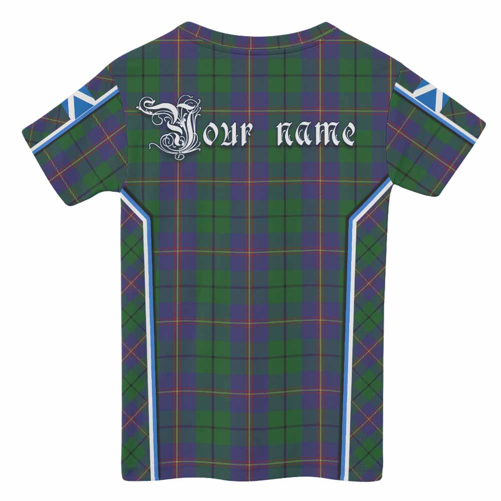 Carmichael Tartan Crest Kid T-shirt Scotland Coat of Arm Flag Style - Tartan Vibes Clothing