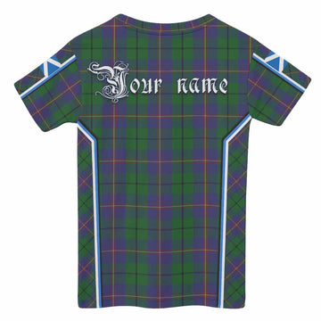 Carmichael Tartan Crest Kid T-shirt Scotland Coat of Arm Flag Style - Tartan Vibes Clothing