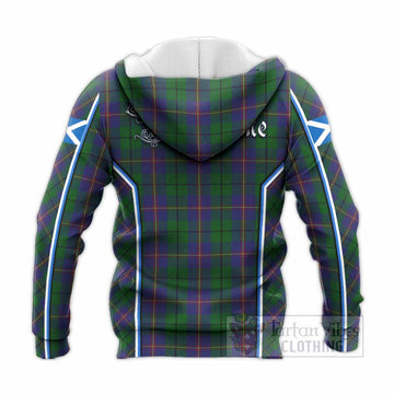 Carmichael Tartan Crest Knitted Hoodie Scotland Coat of Arm Flag Style - Tartan Vibes Clothing