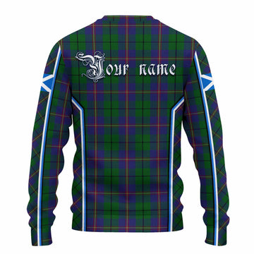 Carmichael Tartan Crest Knitted Sweater Scotland Coat of Arm Flag Style - Tartan Vibes Clothing