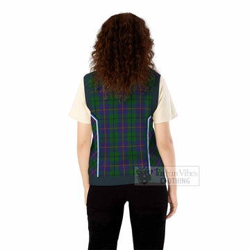 Carmichael Tartan Crest Knitted V-Neck Vest Scotland Coat of Arm Flag Style - Tartan Vibes Clothing