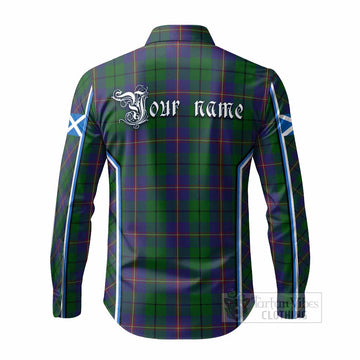 Carmichael Tartan Crest Long Sleeve Button Shirts Scotland Coat of Arm Flag Style - Tartan Vibes Clothing