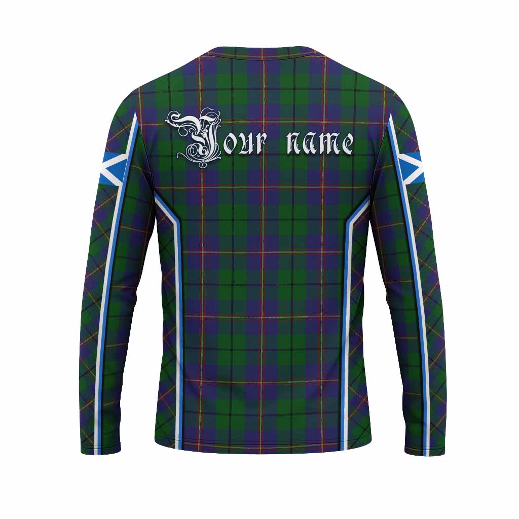 Carmichael Tartan Crest Long Sleeve T-Shirt Scotland Coat of Arm Flag Style - Tartan Vibes Clothing