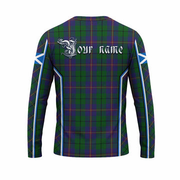 Carmichael Tartan Crest Long Sleeve T-Shirt Scotland Coat of Arm Flag Style - Tartan Vibes Clothing